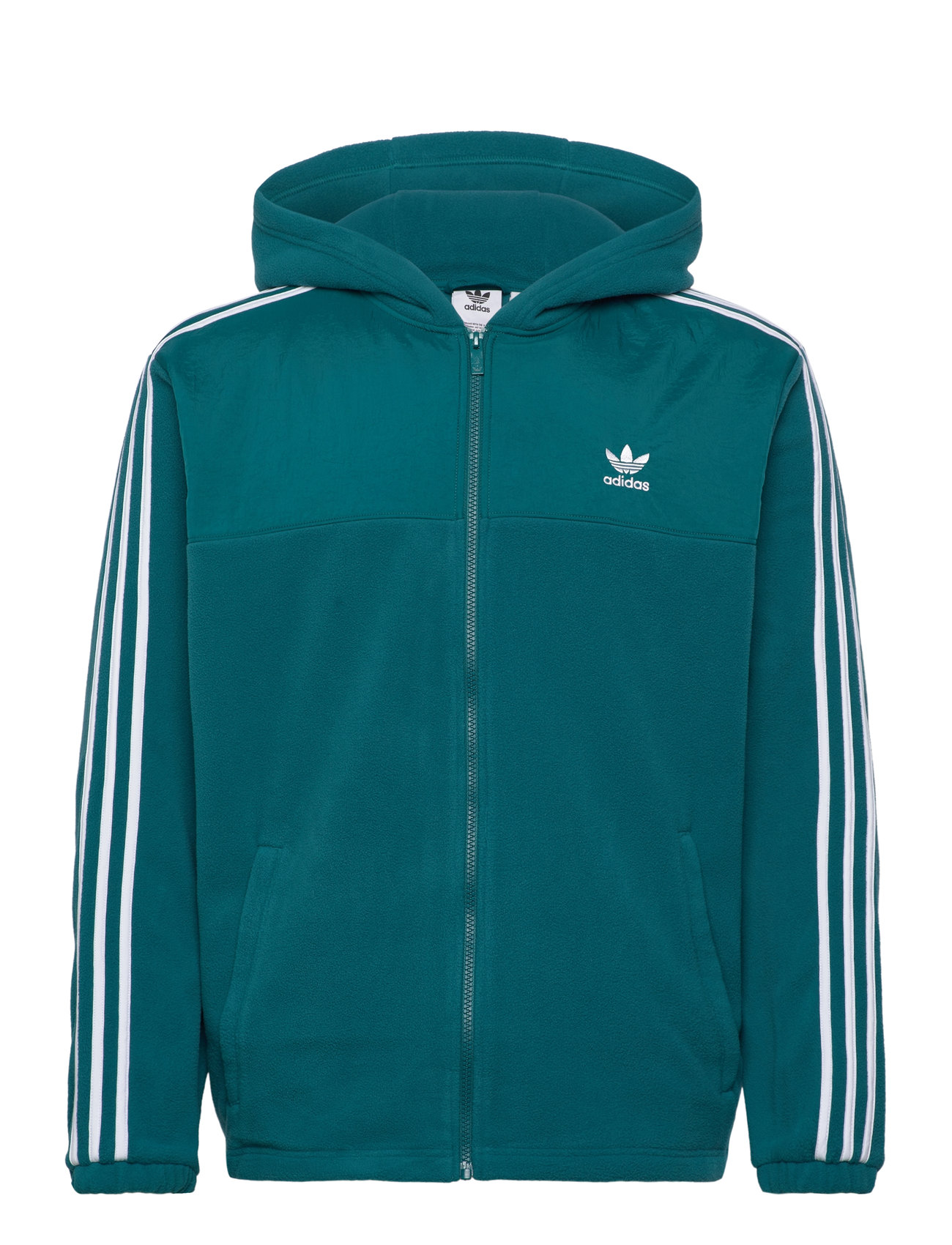 Adidas Originals Adidas Adicolor 3Stripes Teddy Fleece Hoodie Blå