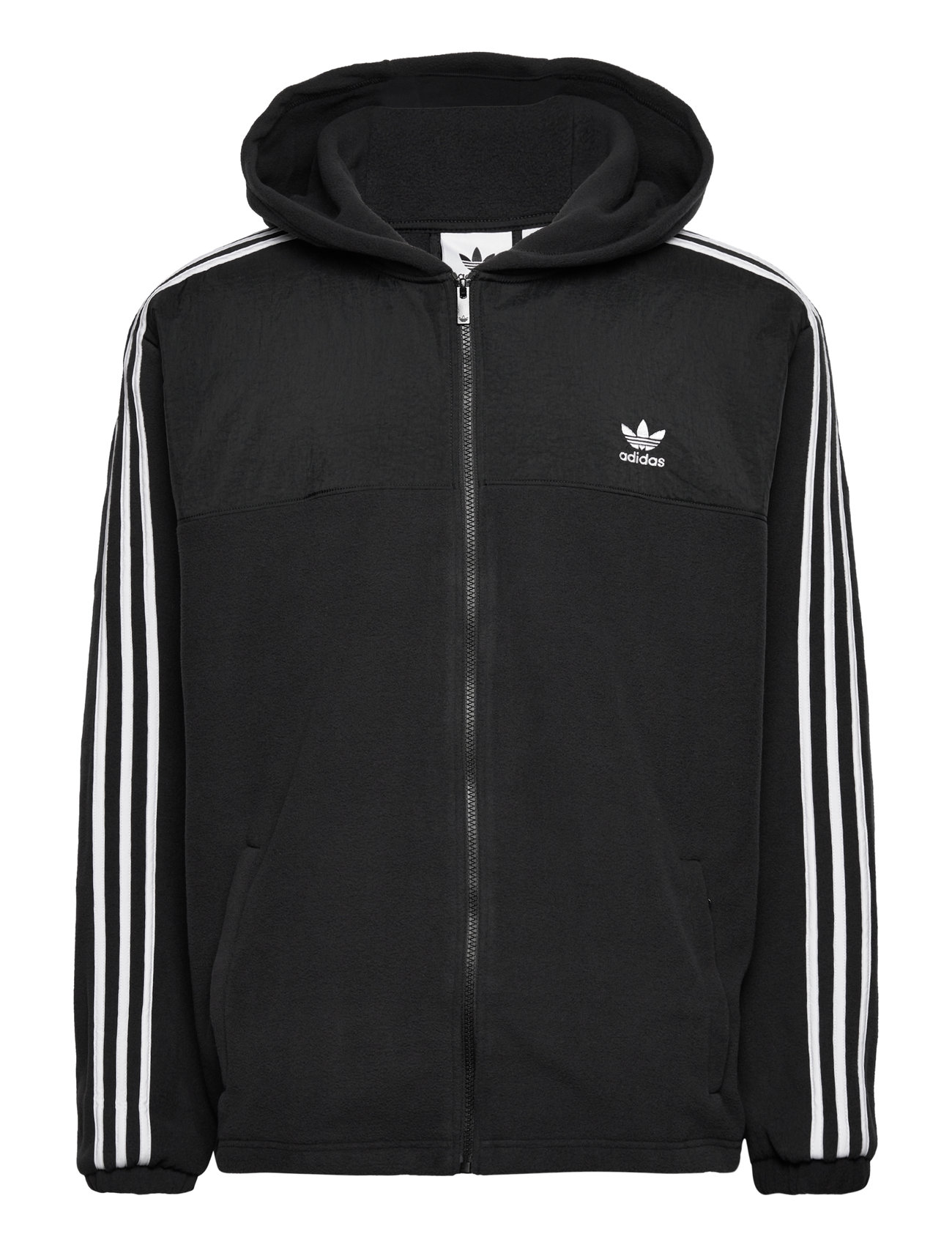 Adidas Adicolor 3Stripes Teddy Fleece Hoodie Sport Men Sport Clothing Sport Sweatshirts & Hoodies Sport Hoodies Black Adidas Originals