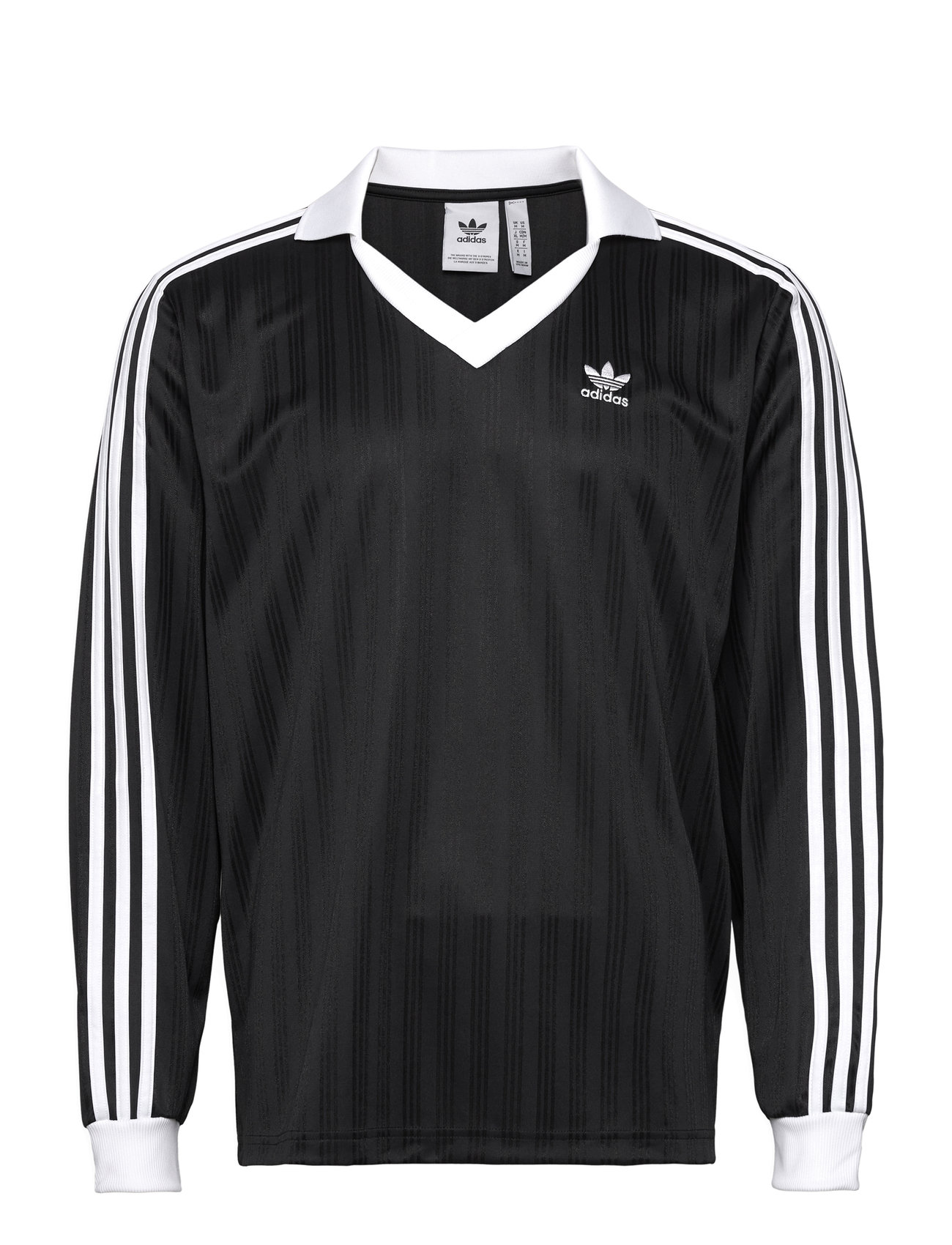 Adidas Adicolor Pique Football Ls Sport Sport Clothing Sport Tops Sport Long Sleeved Tops Black Adidas Originals