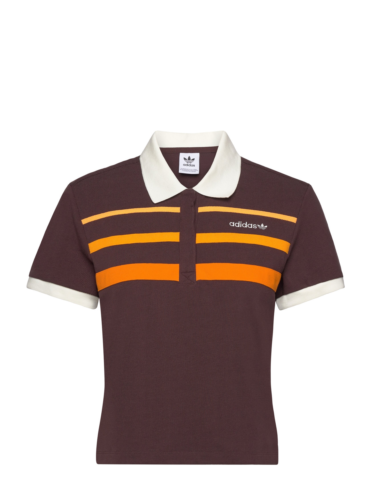 Slim Polo Sport Women Sport Clothing Sports Tops & T-shirts Sport Polos Brown Adidas Originals