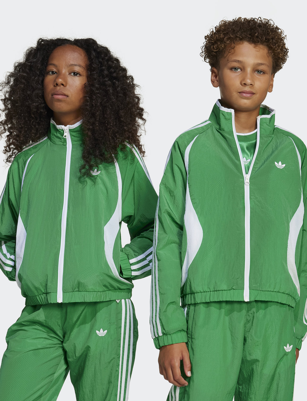 adidas Originals Woven Tracktop, 128, Green, Sweatshirts & Hættetrøjer > Sweatshirts, Børn