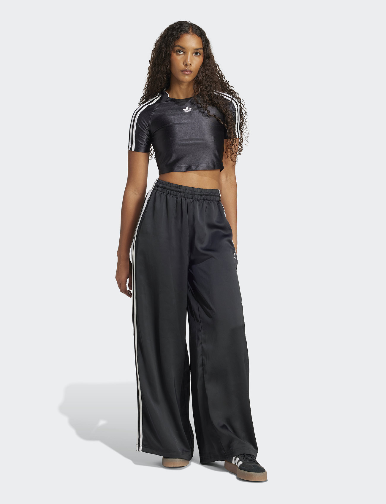 adidas Originals Teamgeist Top, XS, Black, Sport Crop Overdele > Sport Short-sleeved Crop Overdele, Dame