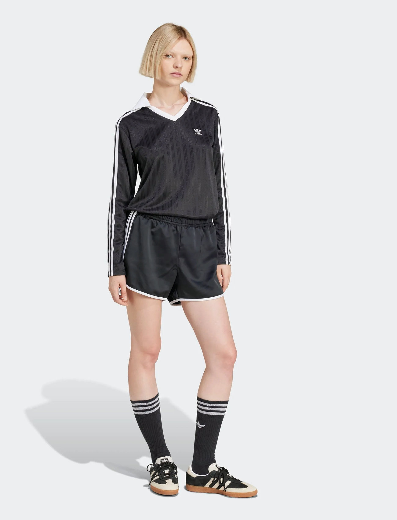 adidas Originals 3S Sprinter, XL, Black, Sport Shorts > Sport Training Shorts, Dame