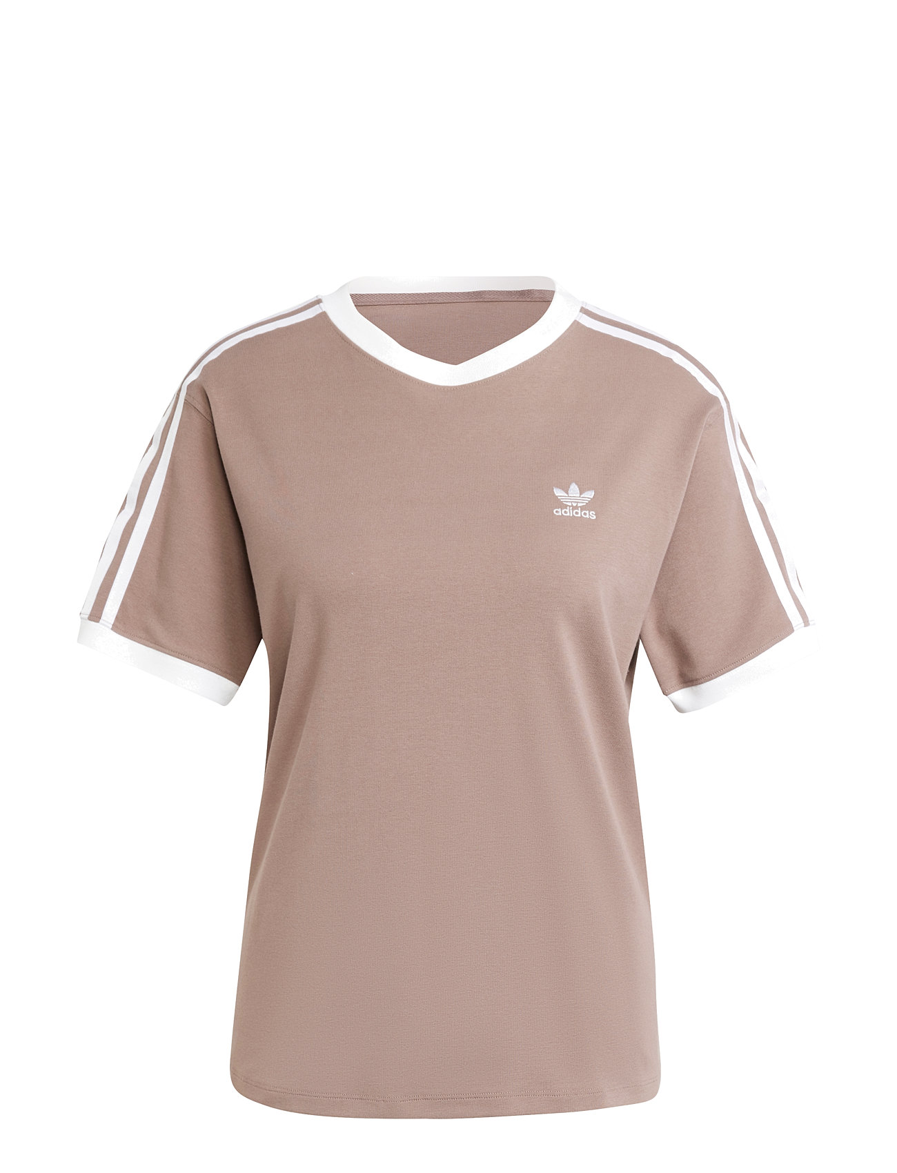 Adidas Originals 3 Stripe Tee Brun