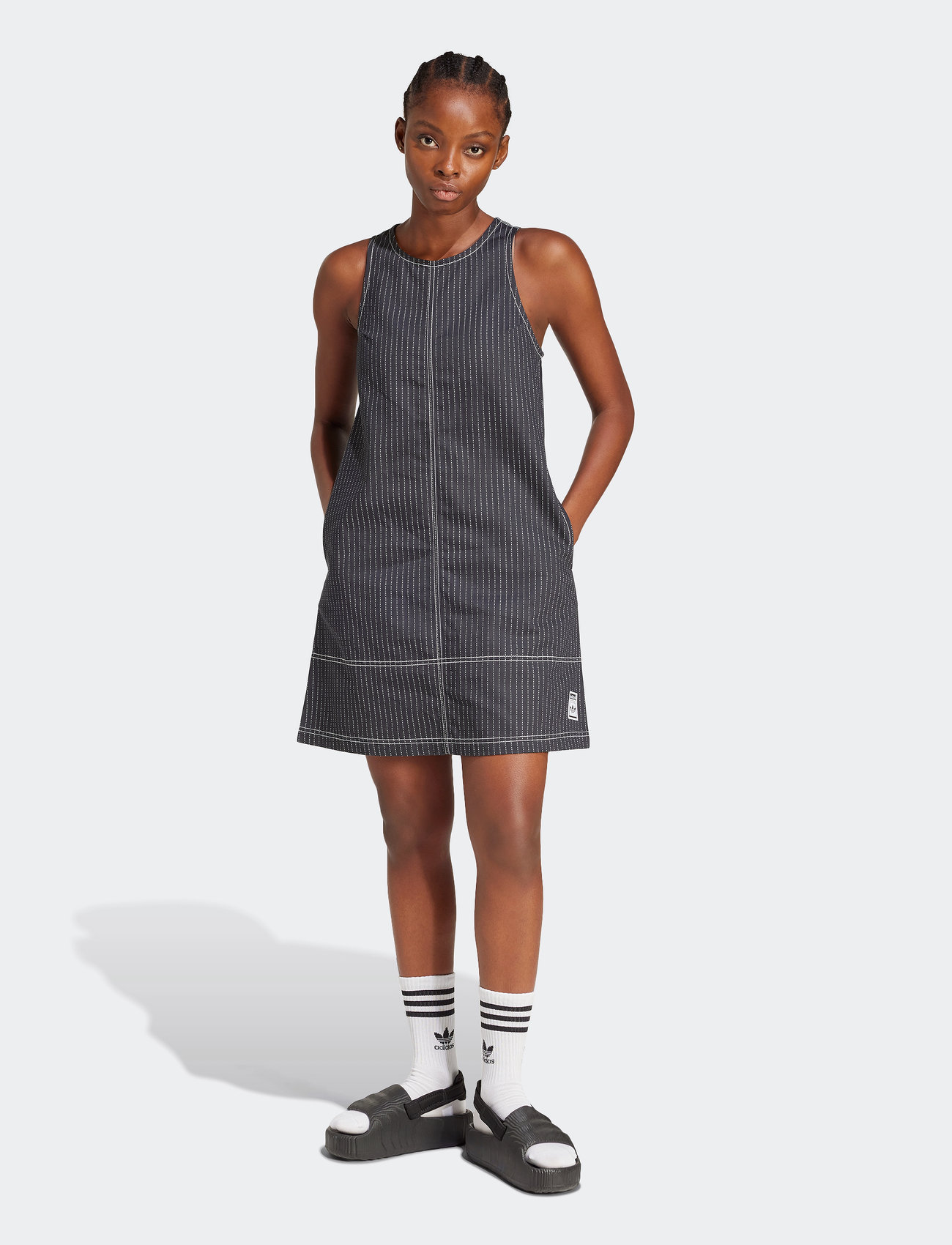 adidas Originals Aop Dress, XXS, Grey, Sport Kjoler Og Nederdele > Sport Dresses, Dame