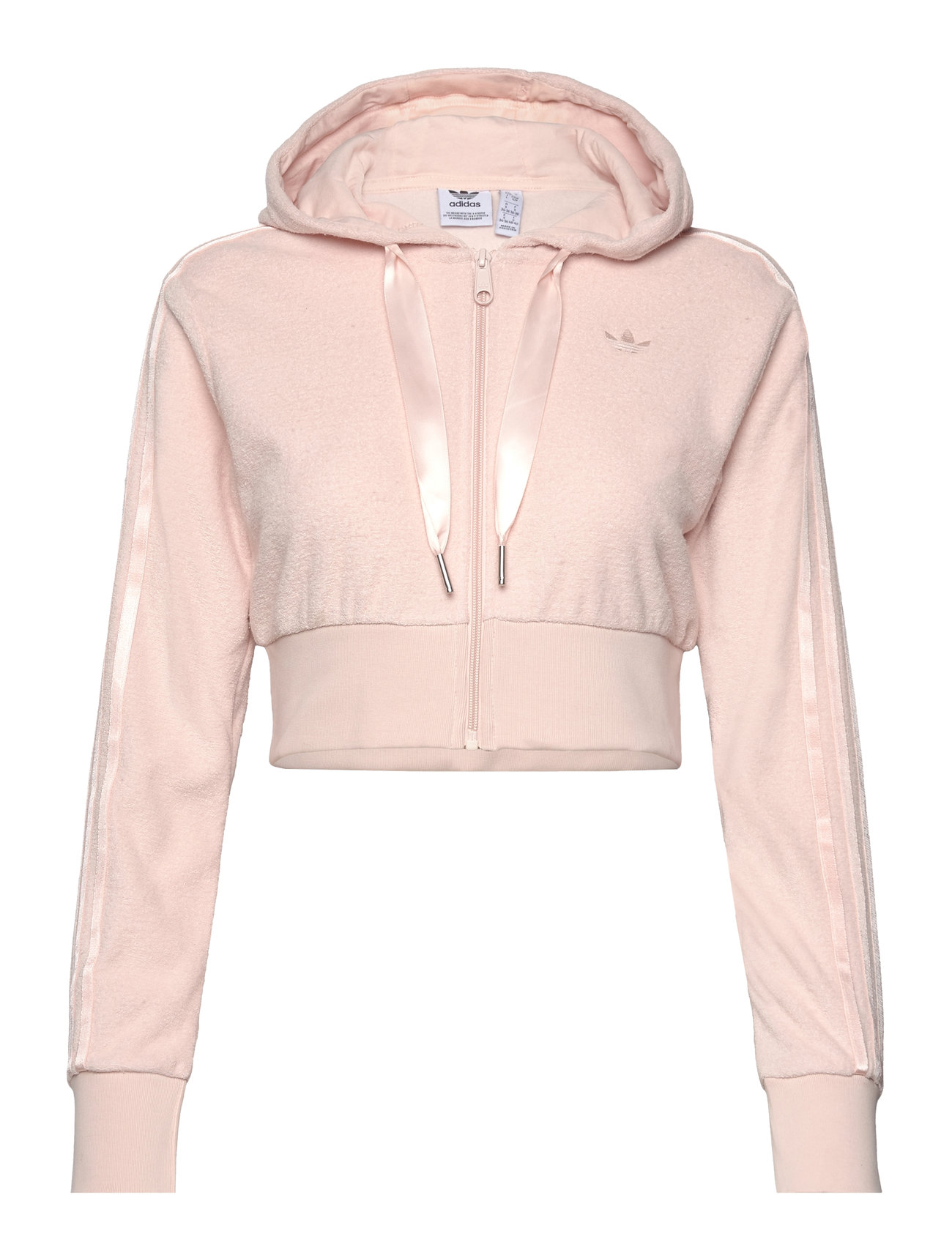 Adidas Originals Short Fullzip Hoodie Sport Women Sport Clothing Sport Sweatshirts & Hoodies Sport Hoodies Pink Adidas Originals