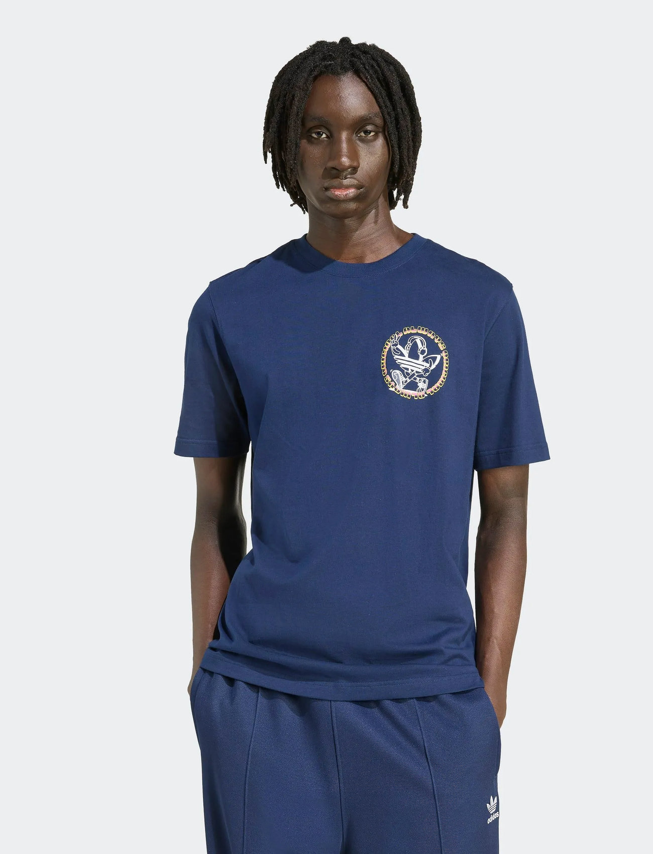adidas Originals Graphic Tee Lo, S, Navy, Sport Overdele > Sport T-shirts, Herre