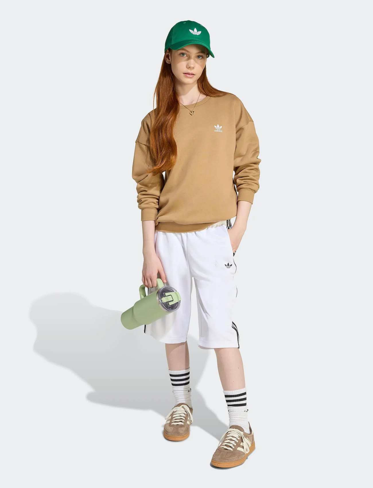 adidas Originals Boyfriend Crew, 128, Beige, Sweatshirts & Hættetrøjer > Sweatshirts, Børn