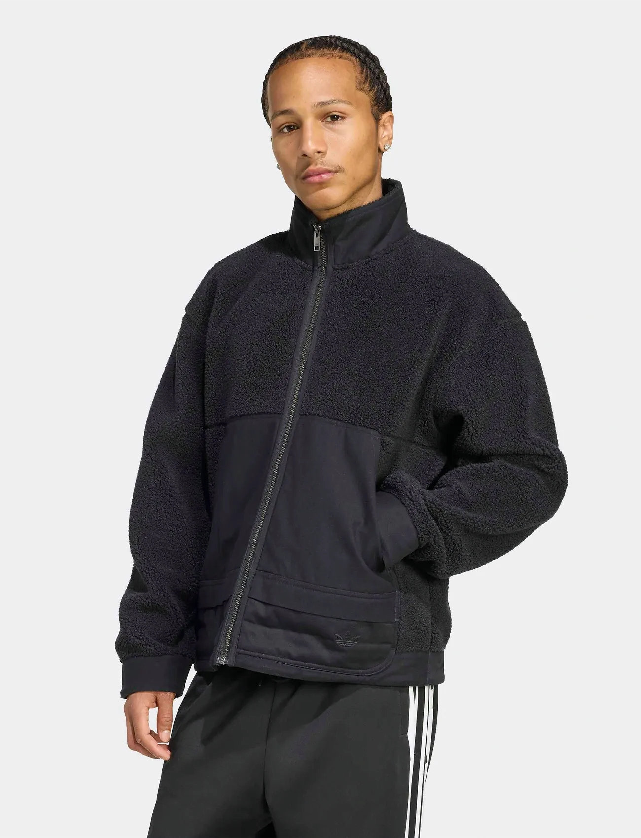 adidas Originals P Ess Fleece, XL, Black, Sport Fleeces & Midlayers > Sport Fleeces, Herre