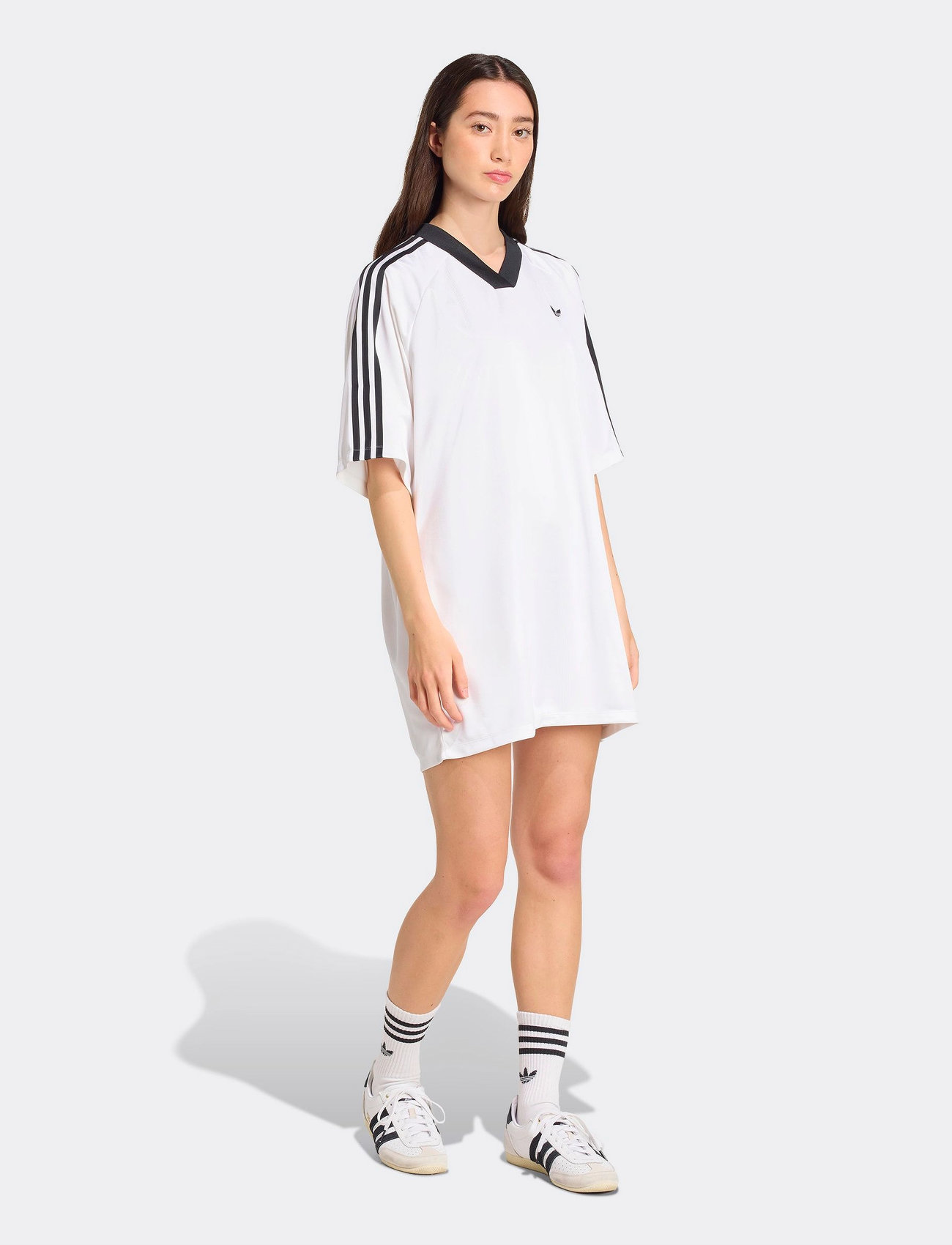 adidas Originals Jacquard Dress, L, White, Sport Kjoler Og Nederdele > Sport Dresses, Dame