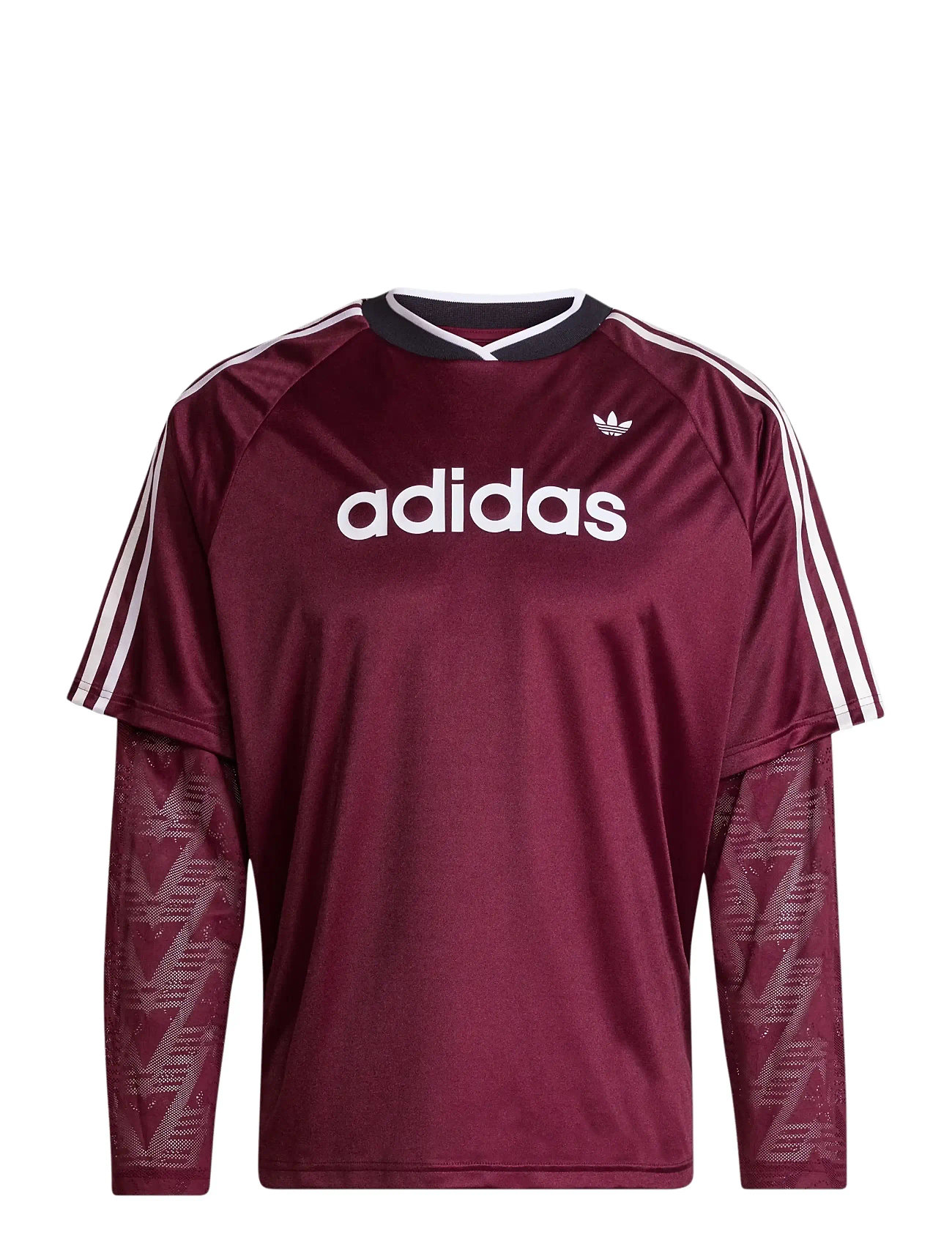 adidas Originals Lace Ls Jersey, XS, Burgundy