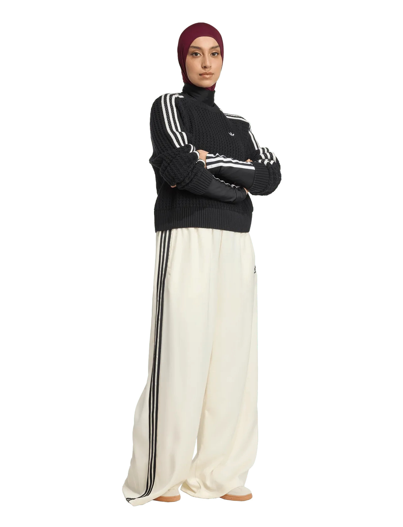 adidas Originals Satin Tp Wl, 28, Cream, Bukser > Brede Ben, Dame