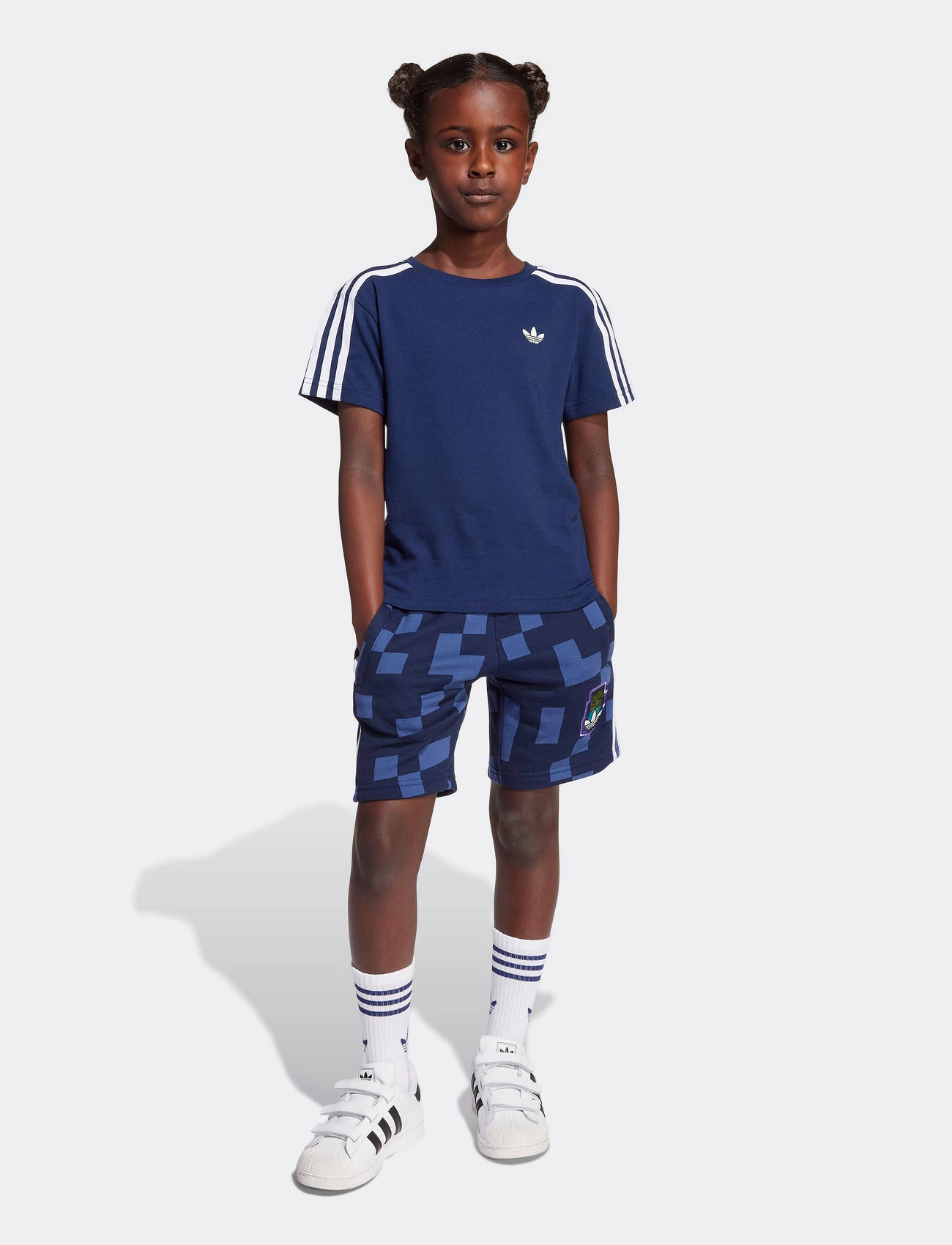 adidas Originals Short Tee Set, 104, Blue, Sæt > Sæt Med Kortærmet T-Shirt, Børn