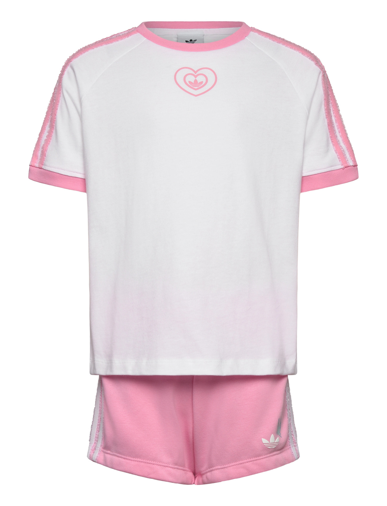 adidas Originals Short Tee Set, 116, Pink, Sport > Sæt Med Kortærmet T-Shirt, Børn