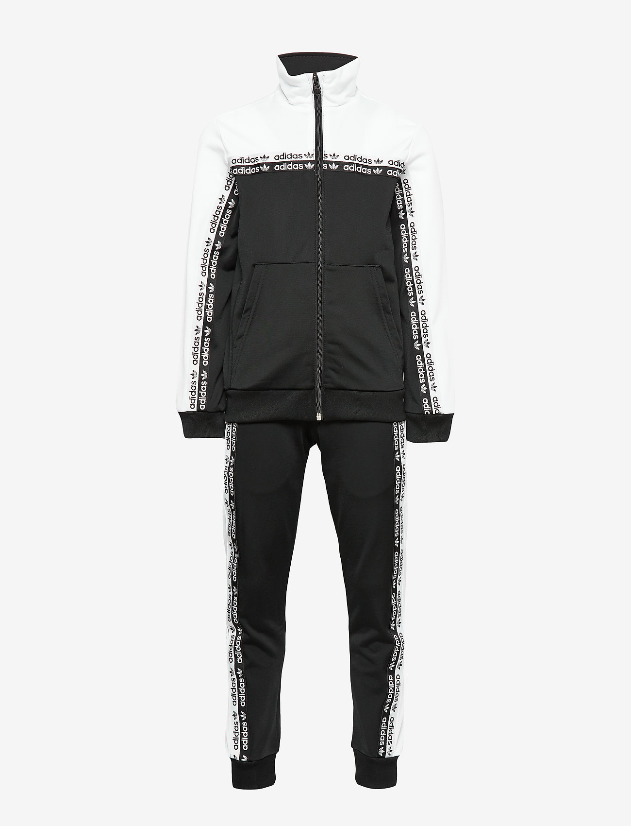 adidas originals tracksuit black and white