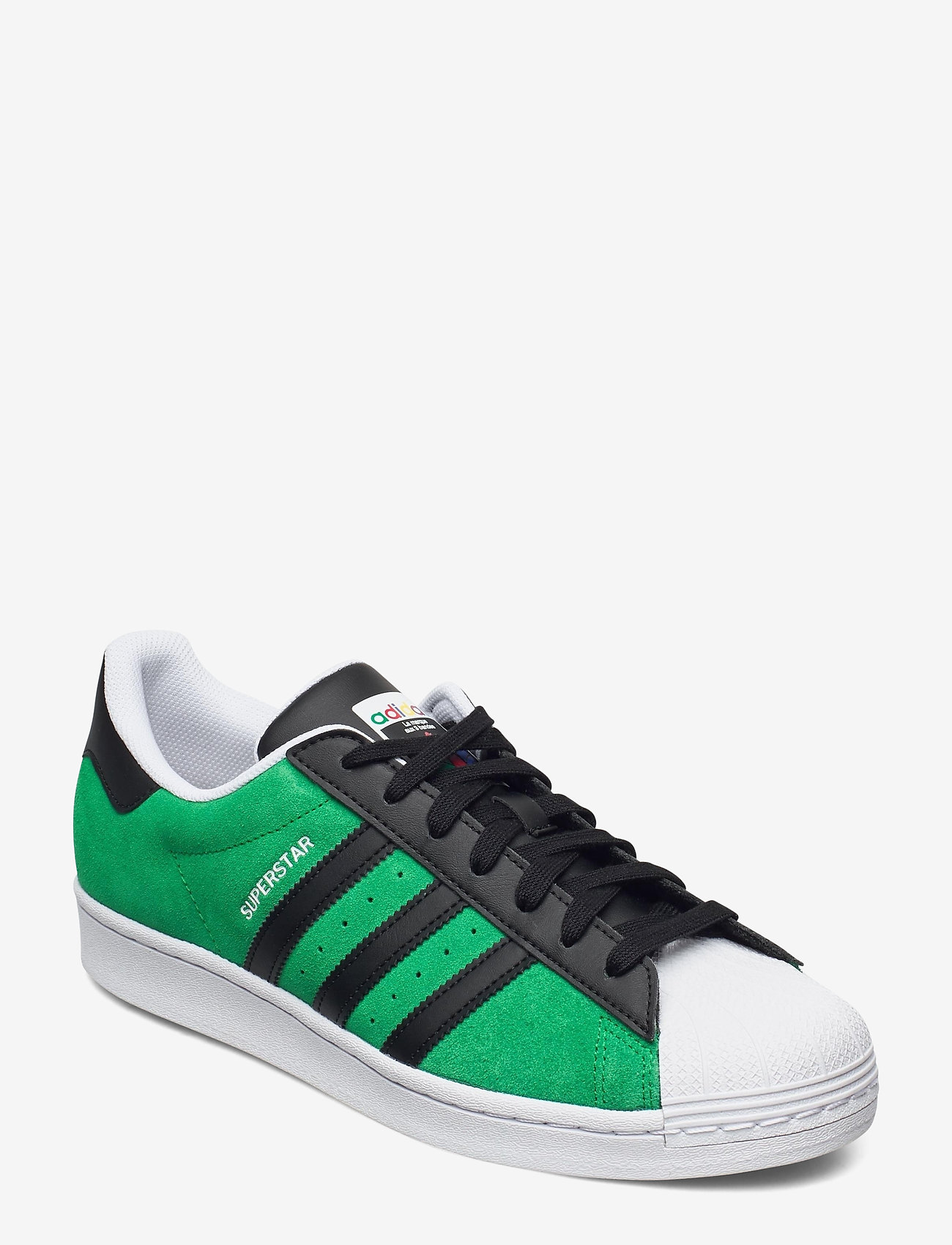 adidas superstar shoes black red yellow green