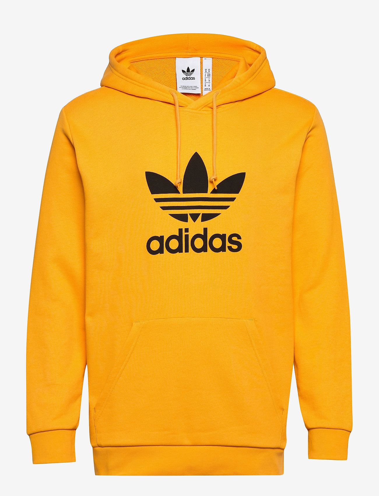 adidas trefoil hoodie yellow