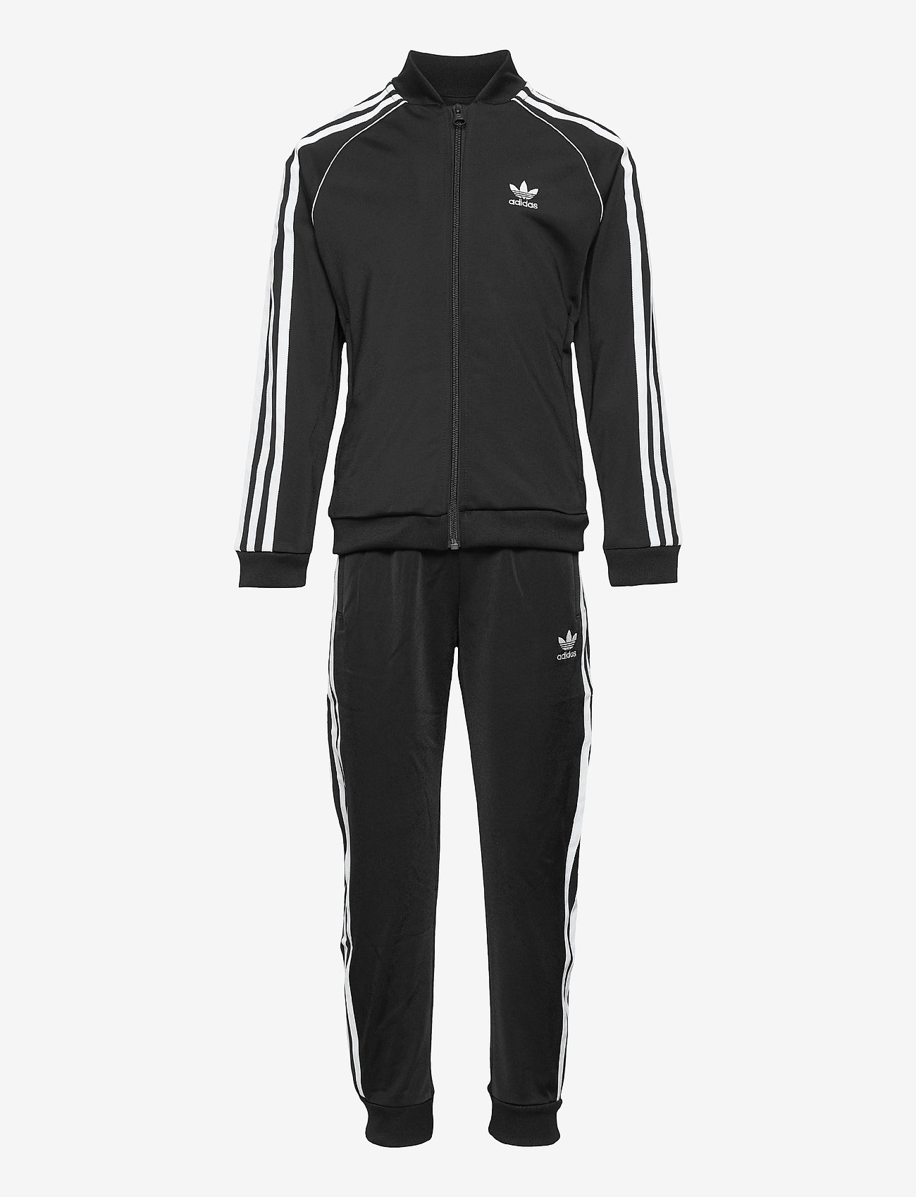 black and white adidas suit