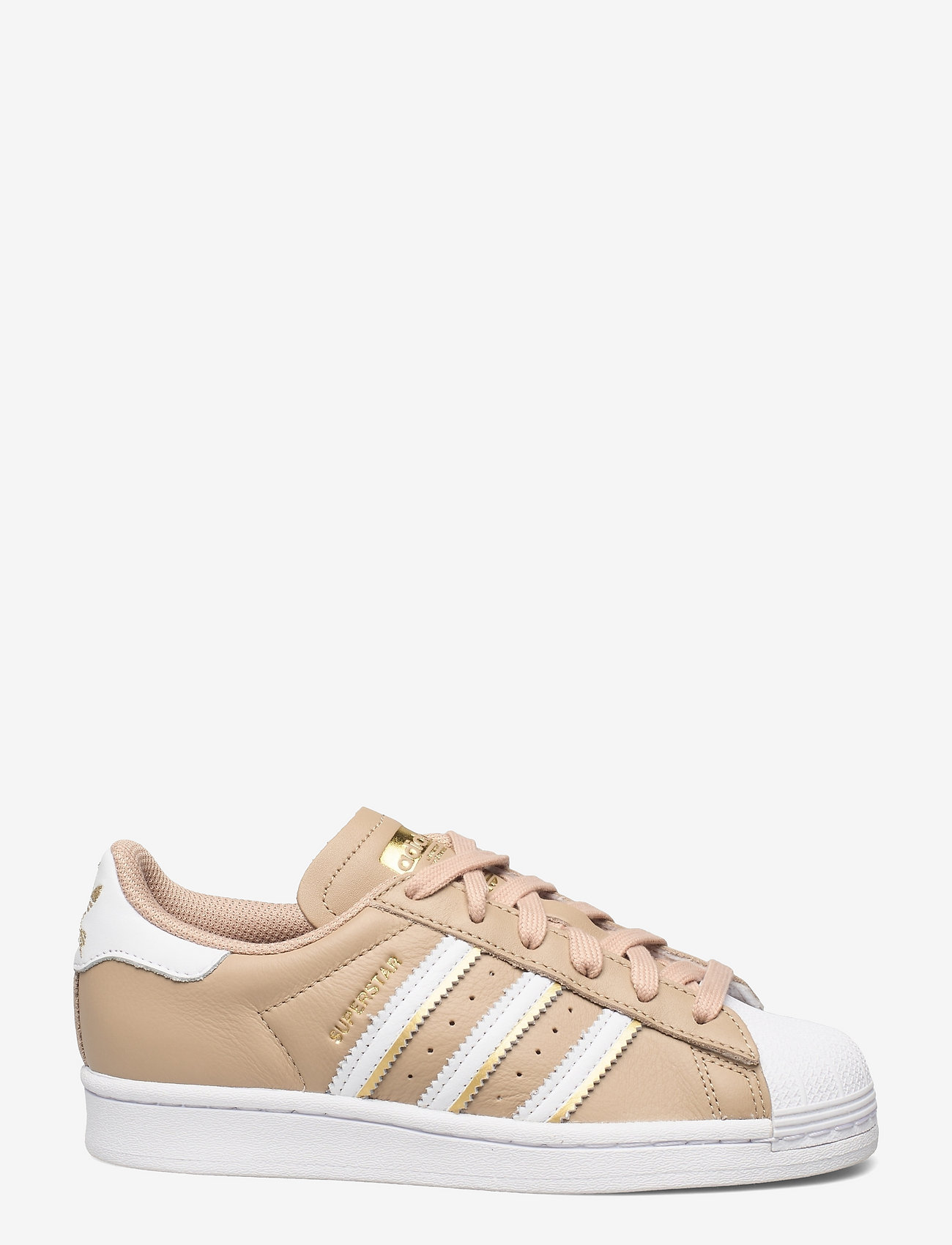 adidas women's superstar w white / brown