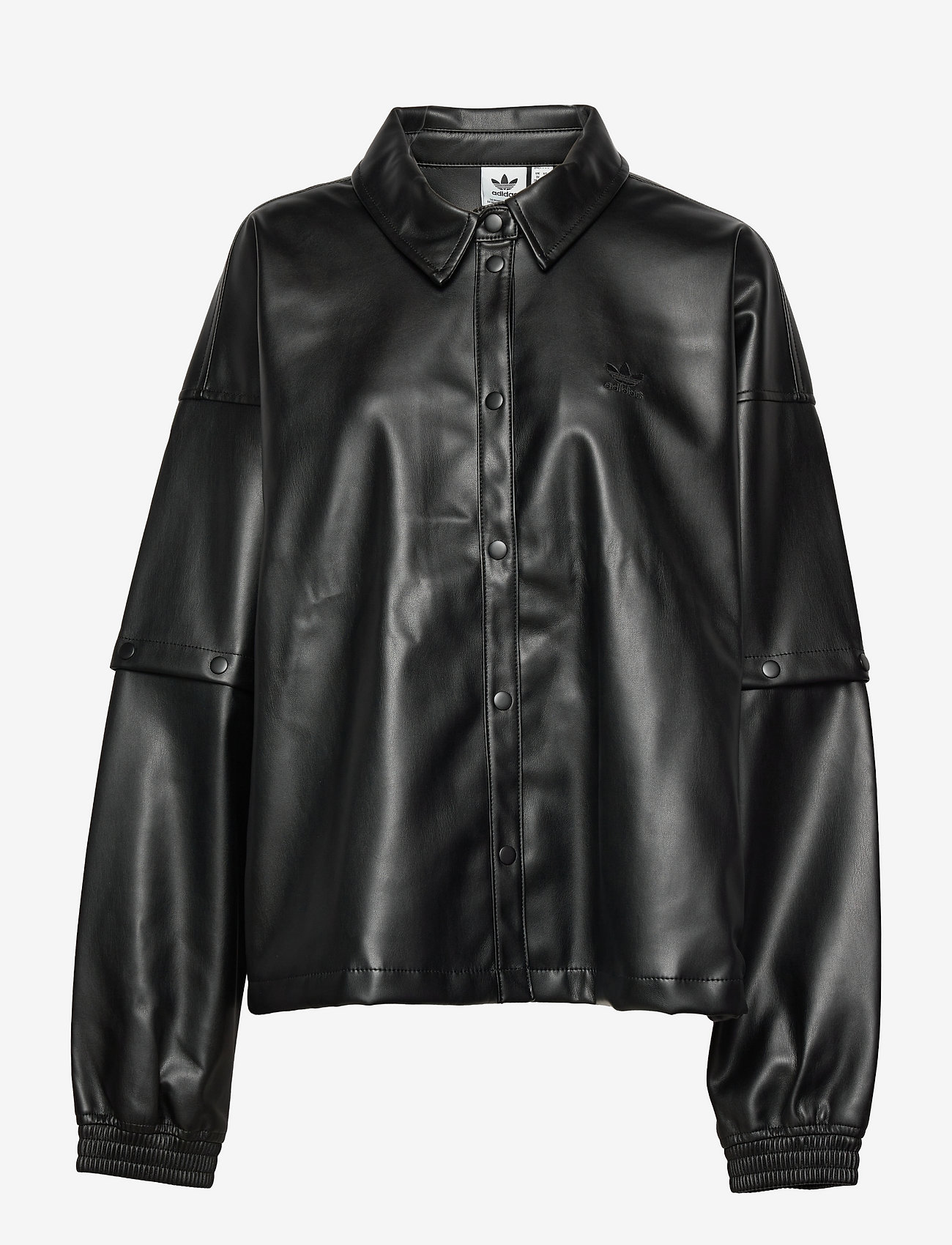 Faux Leather Track Jacket (plus Size ...