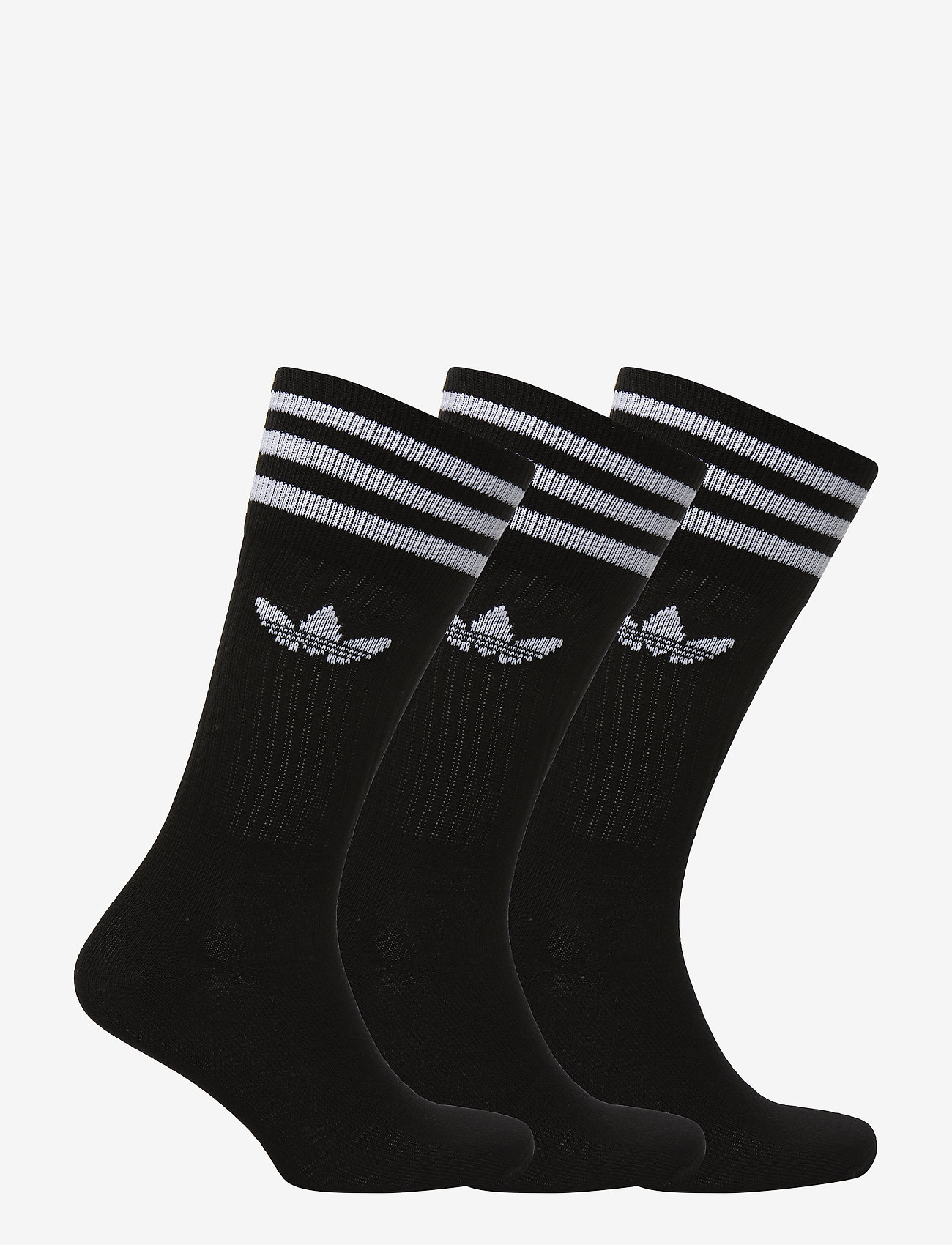 adidas Originals - Solid Crew Socks 3 Pairs - socks & underwear - black/white - 1