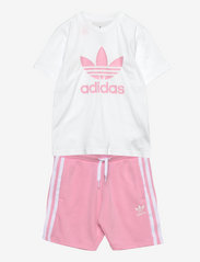 adidas Originals - Adicolor Shorts and Tee Set - sets with short-sleeved t-shirt - white/trupnk - 0