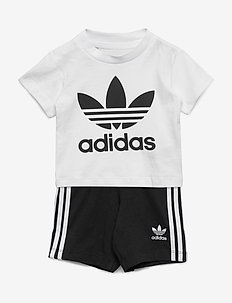 Trefoil Shorts Tee Set - sets met t-shirt met lange mouw - white/black