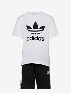Adicolor Shorts and Tee Set - ensembles avec t-shirt à manches courtes - white/black