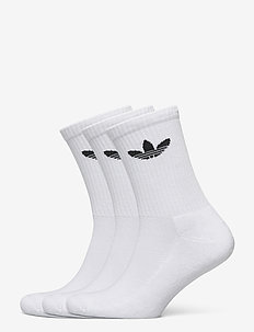 Cushioned Trefoil Mid-Cut Crew Socks 3 Pairs - regular socks - white/black