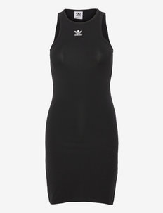 Adicolor Essentials Rib Tank Dress W - t-shirt jurken - black