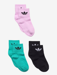 Mid-Ankle Socks 3 Pairs - socks & underwear - blilil/semiru/black