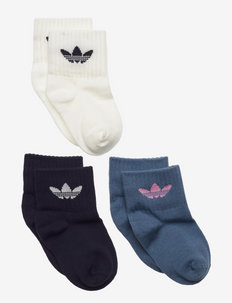 Mid-Ankle Socks 3 Pairs - socks & underwear - owhite/altblu/legink
