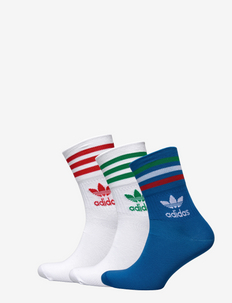 Mid Cut Crew Socks 3 Pairs - tavalliset sukat - white/white/broyal