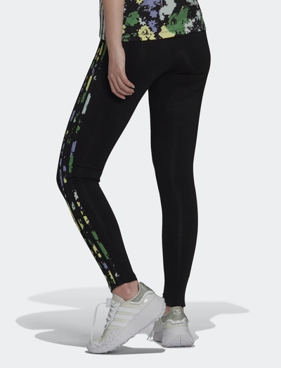 adidas floral 3 stripe leggings