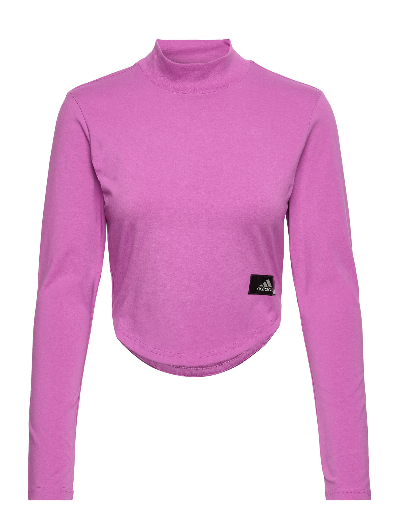 Holidayz Mock Neck Long-Sleeve Top Pink Adidas Sportswear