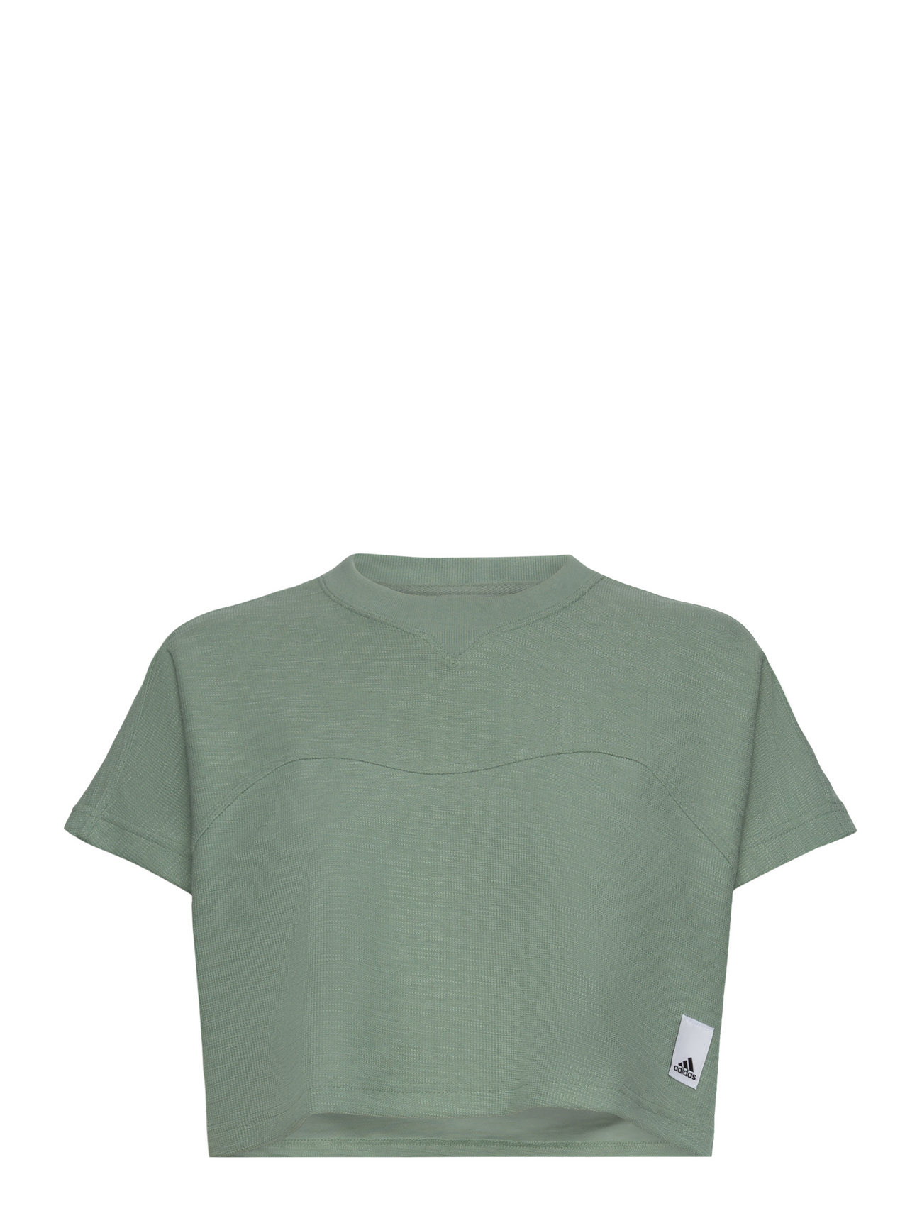 Lounge Terry Loop Crop Top Sport Crop Tops Short-sleeved Crop Tops Green Adidas Sportswear
