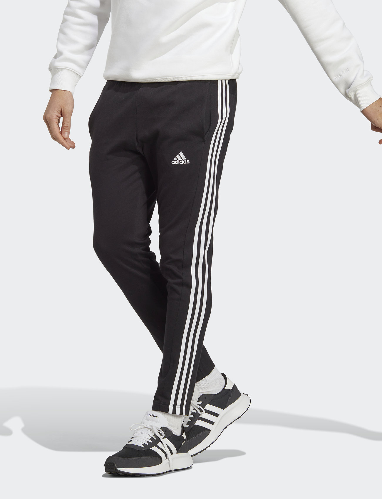 Adidas Women's Essentials Tricot Open Hem Pants - DP2375 - Black / White -  Large