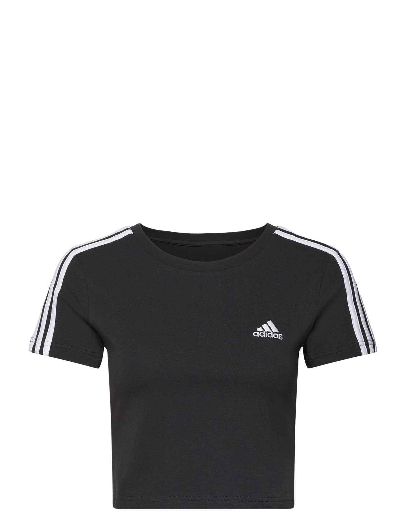 W 3S Baby T Sport Crop Tops Short-sleeved Crop Tops Black Adidas Sportswear