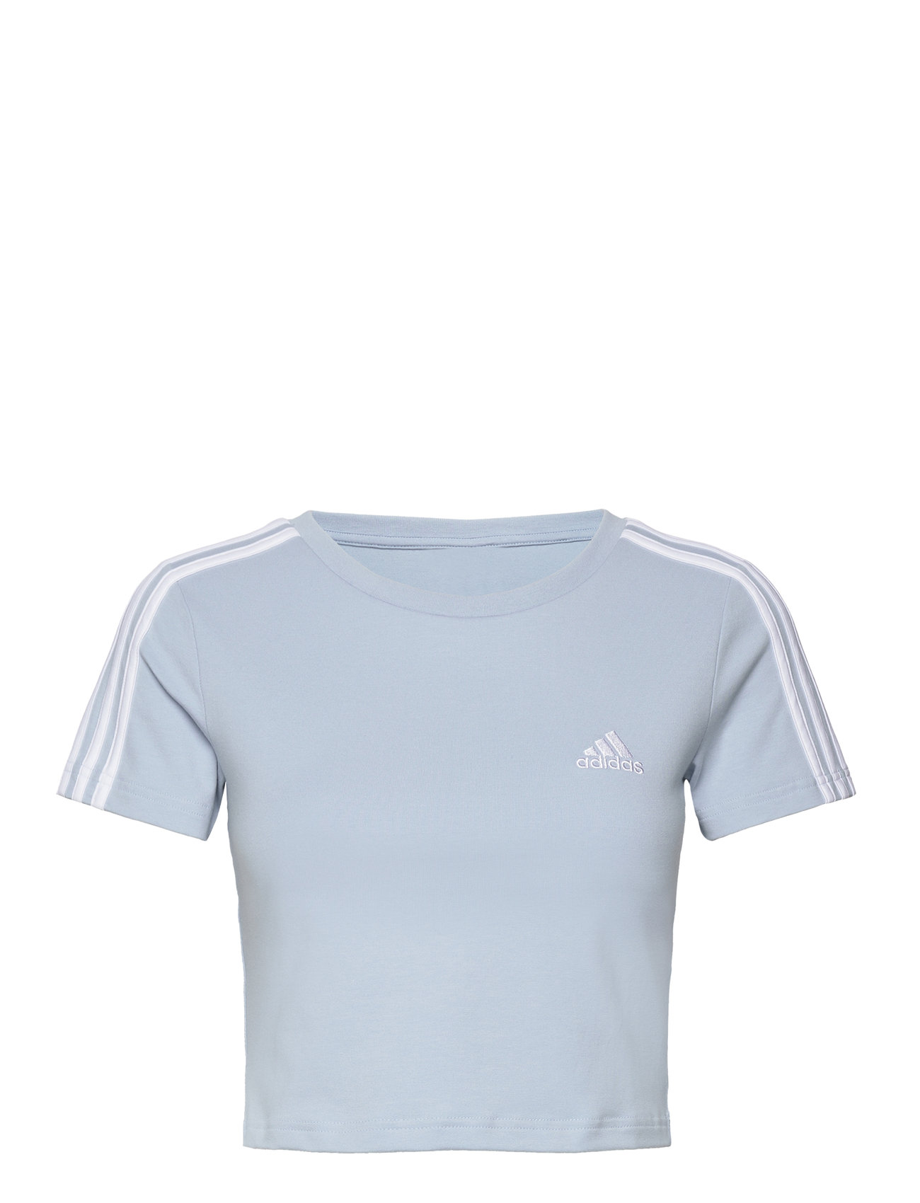W 3S Baby T Sport Crop Tops Short-sleeved Crop Tops Blue Adidas Sportswear