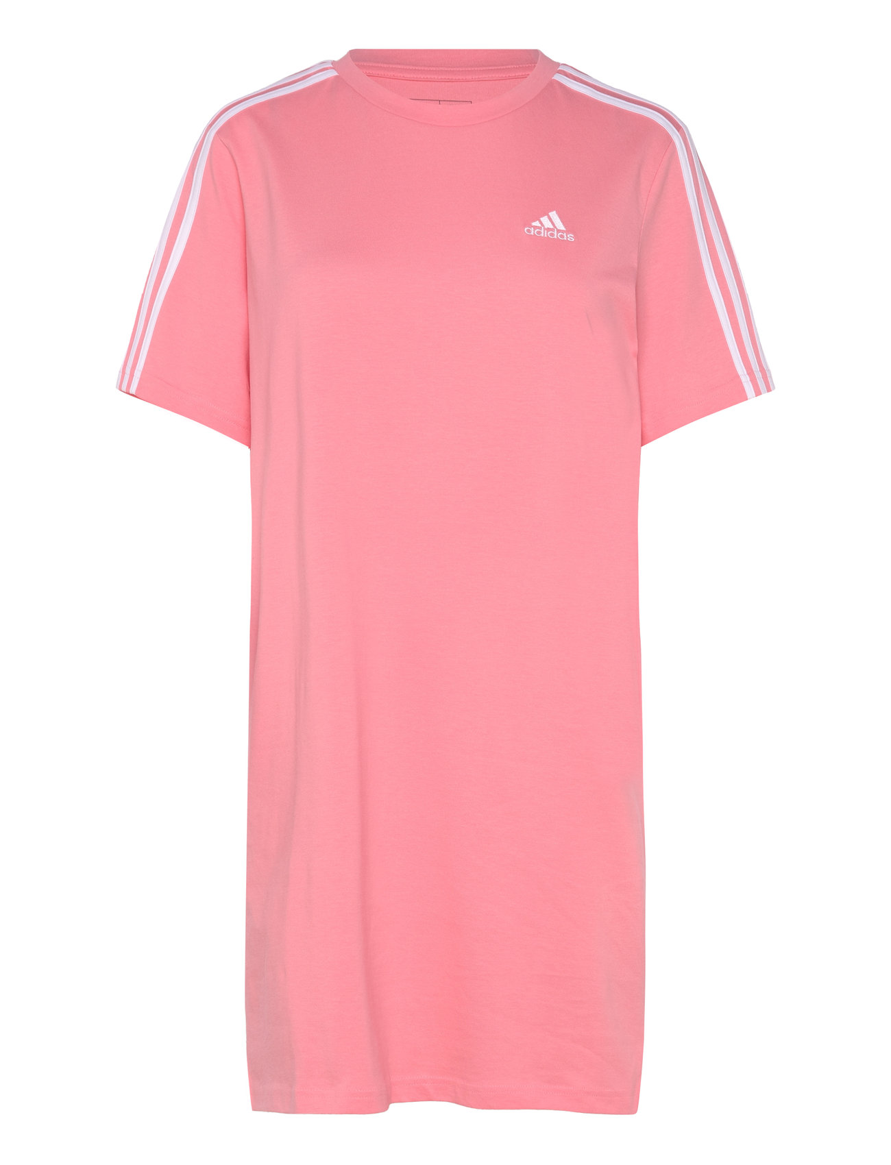 Essentials 3-Stripes Single Jersey Boyfriend Tee Dress Pink Adidas Sportswear