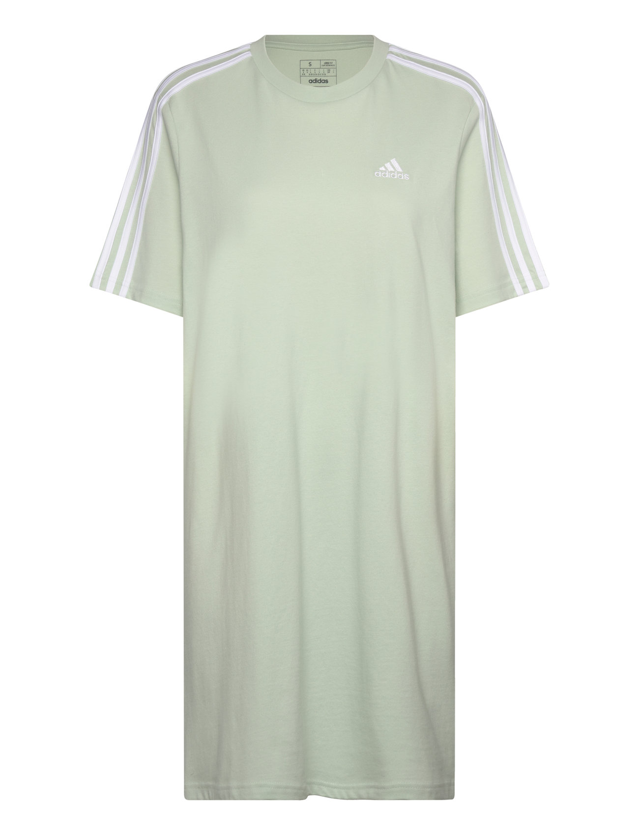 Essentials 3-Stripes Single Jersey Boyfriend Tee Dress Sport Women Sport Clothing Sport Dresses & Skirts Sport Dresses Green Adidas Sportswear