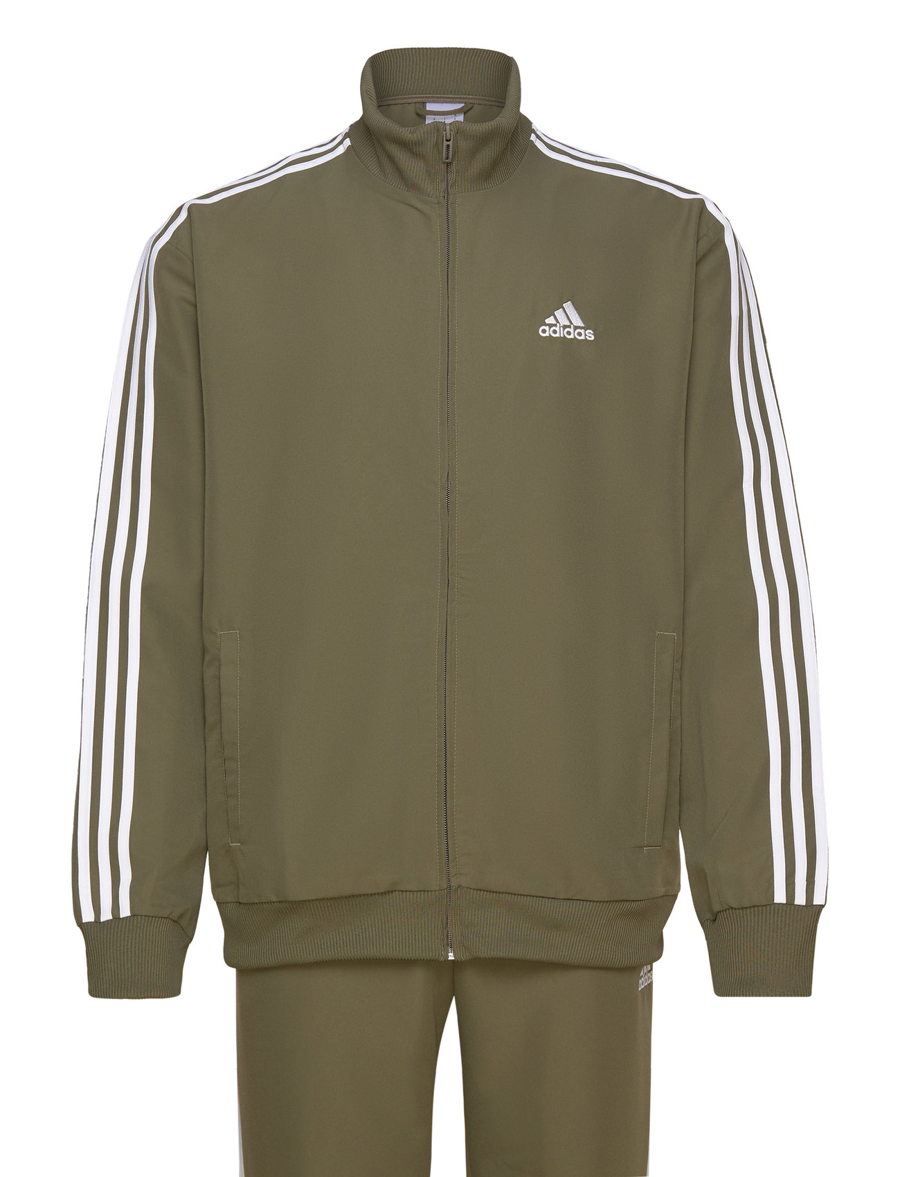 Adidas Sportswear Sportswear Basic 3S Woven Tracksuit Khaki Green