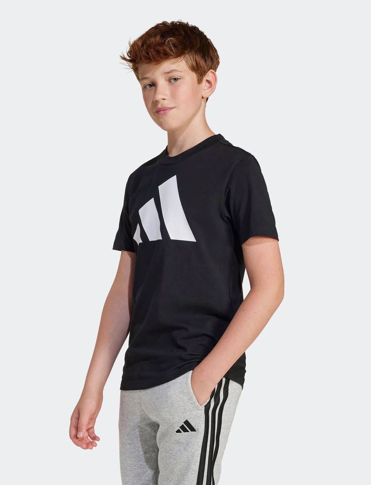adidas Sportswear J Bl Tee 160, 152, Black, T-Shirts > Kortærmede, Børn