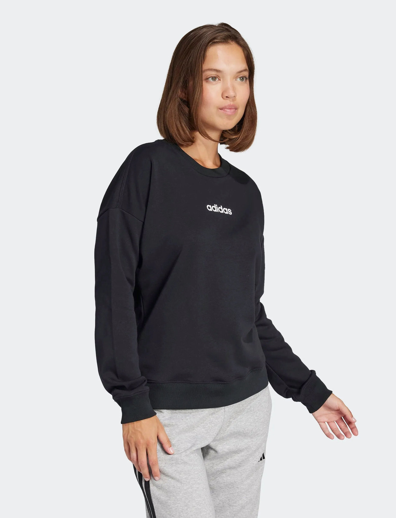 adidas Sportswear W Lin Ft Swt, XS, Black, Sport Sweatshirts & Hoodies > Sport Sweatshirts, Dame