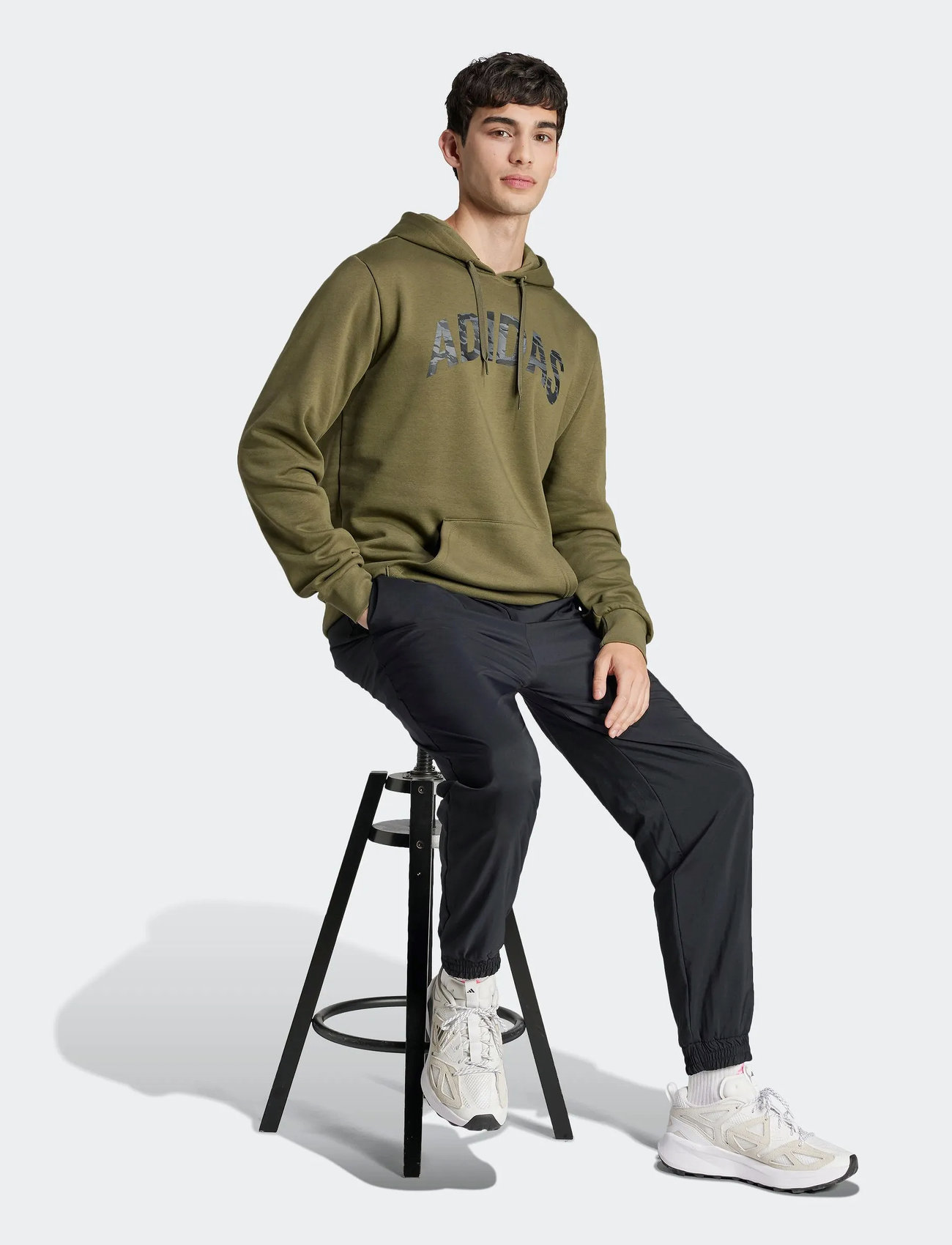 adidas Sportswear M C Camo Lin Hd, S, Khaki green, Sport Sweatshirts & Hoodies > Sport Hoodies, Herre