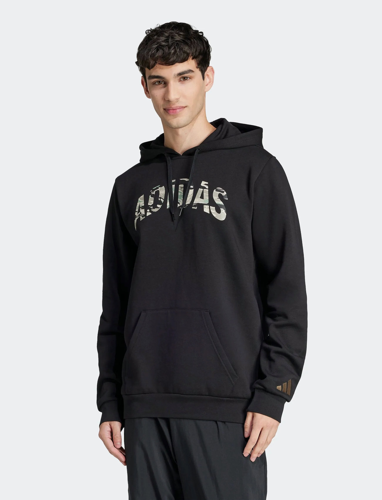 adidas Sportswear M C Camo Lin Hd, L, Black, Sport Sweatshirts & Hoodies > Sport Hoodies, Herre