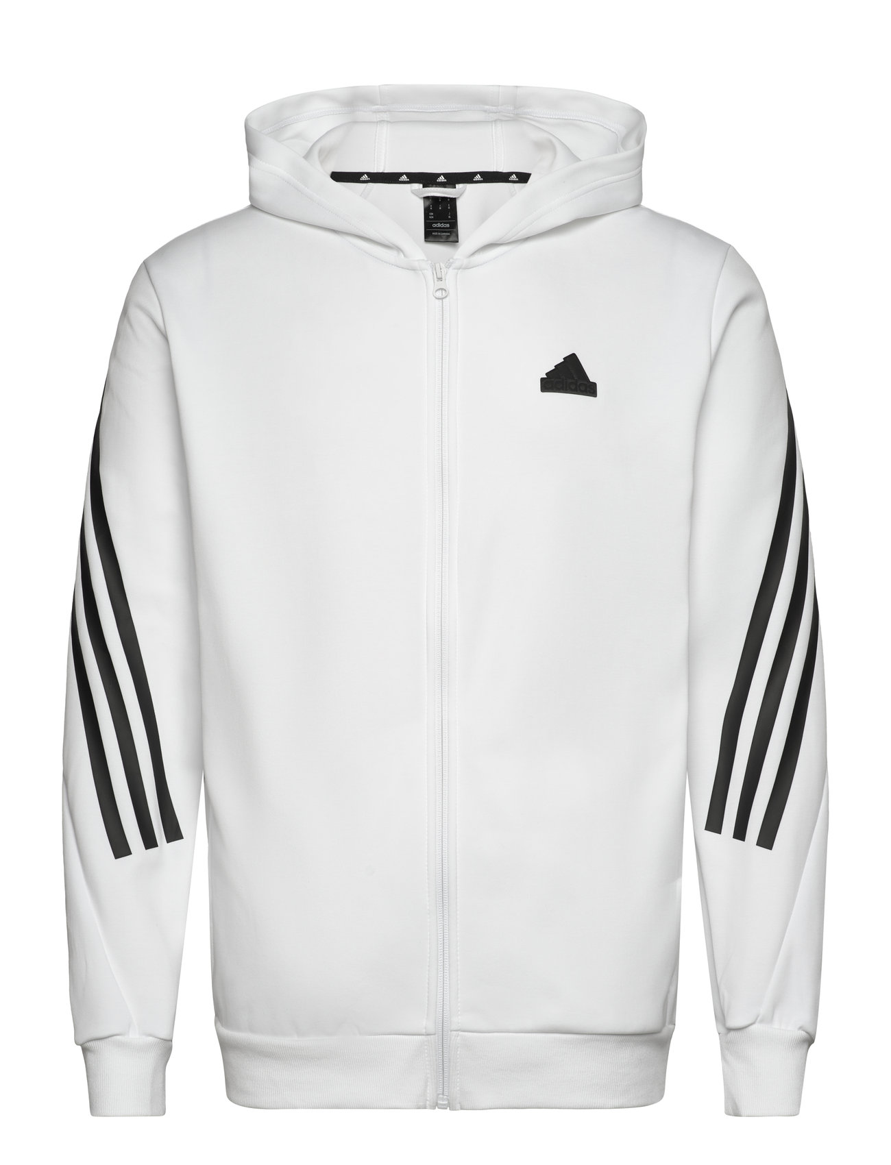 Future Icons 3 Stripes Full-Zip Hoodie Sport Men Sport Clothing Sport Sweatshirts & Hoodies Sport Hoodies White Adidas Sportswear