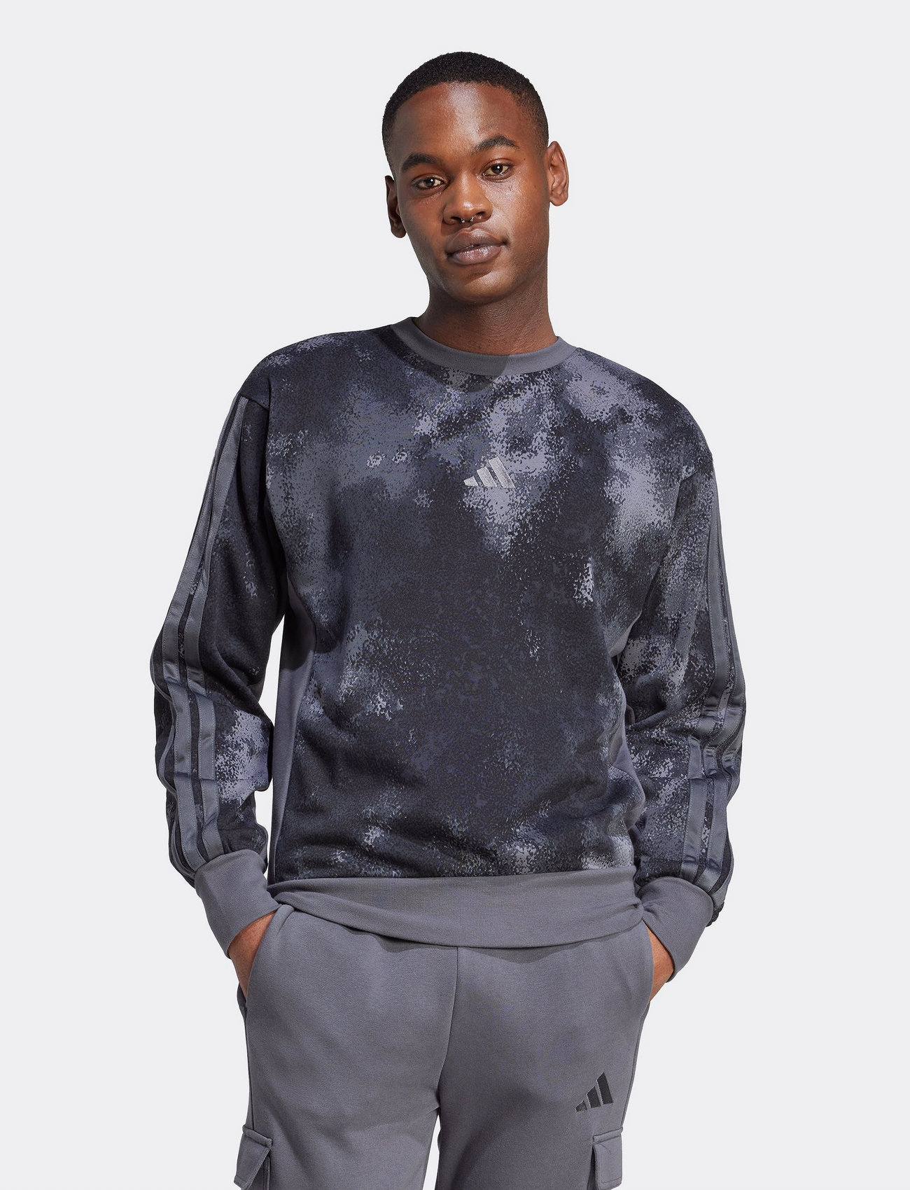 adidas Sportswear M Sea Aop Crw, L, Black