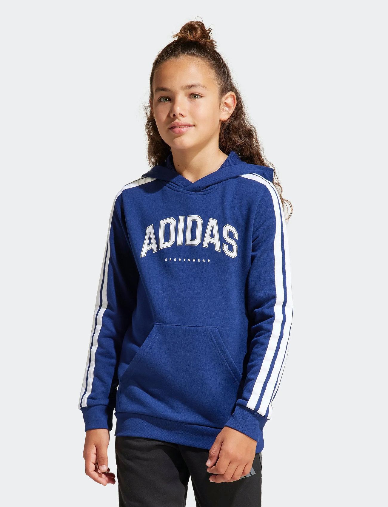 adidas Sportswear J C Colleg Hd, 128, Navy, Sweatshirts & Hættetrøjer > Hættetrøjer, Børn