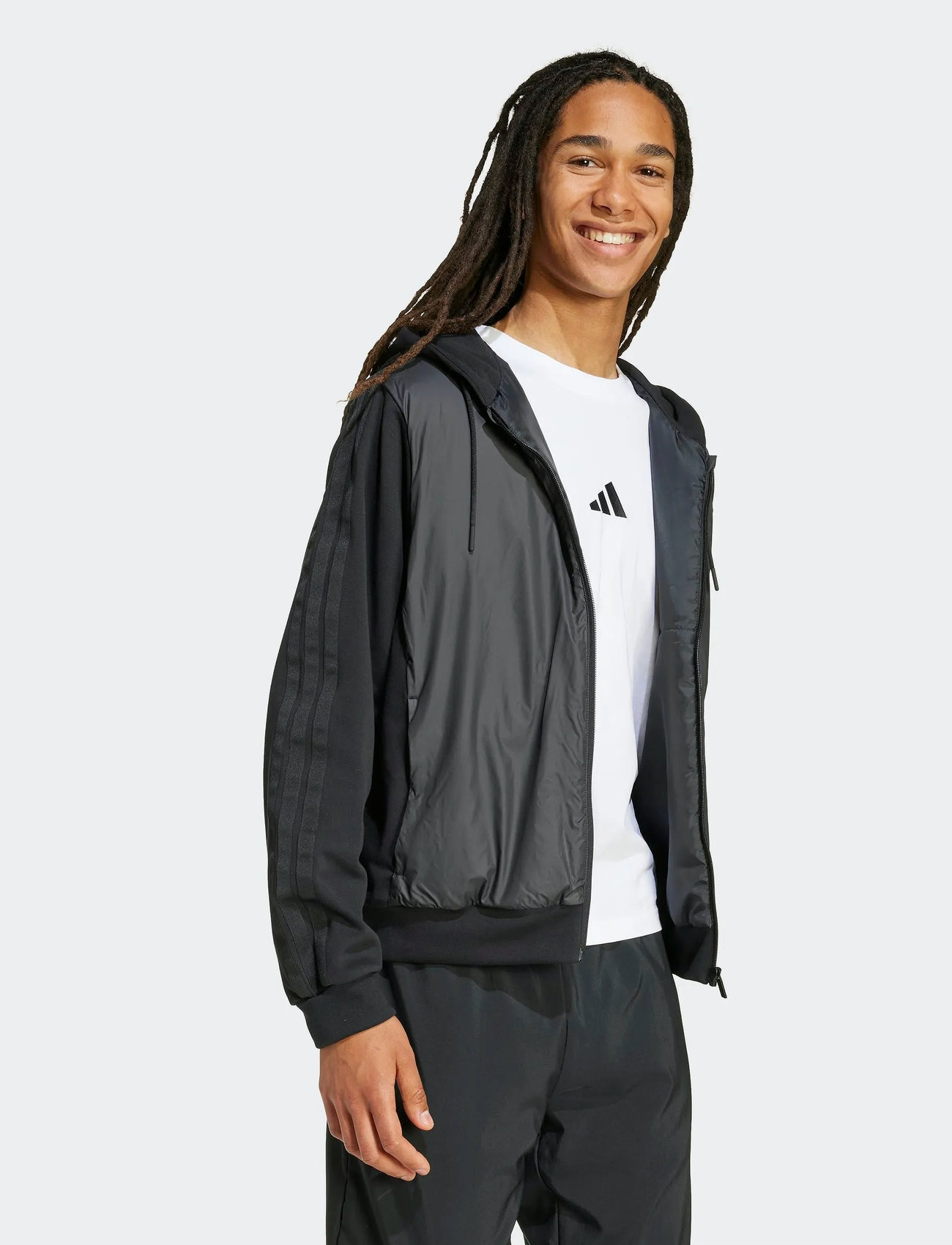 adidas Sportswear Ess 3S In Hyb J, L, Black, Sport Jackets > Sport Casual Jackets, Herre
